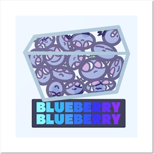 Blueberry cluster Posters and Art